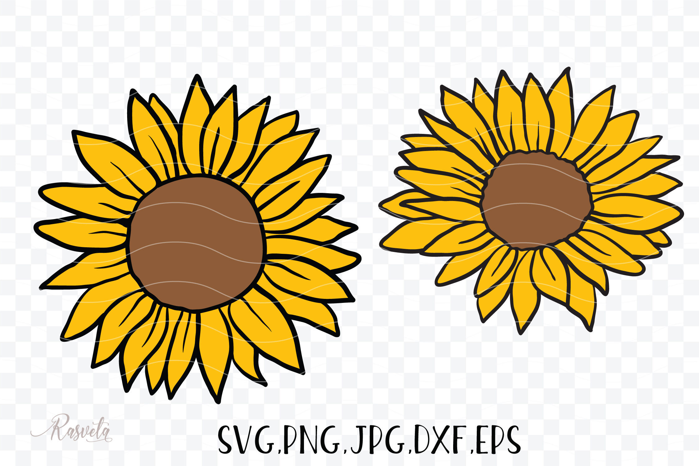 Download Sunflower Monogram Frames By Rasveta Thehungryjpeg Com