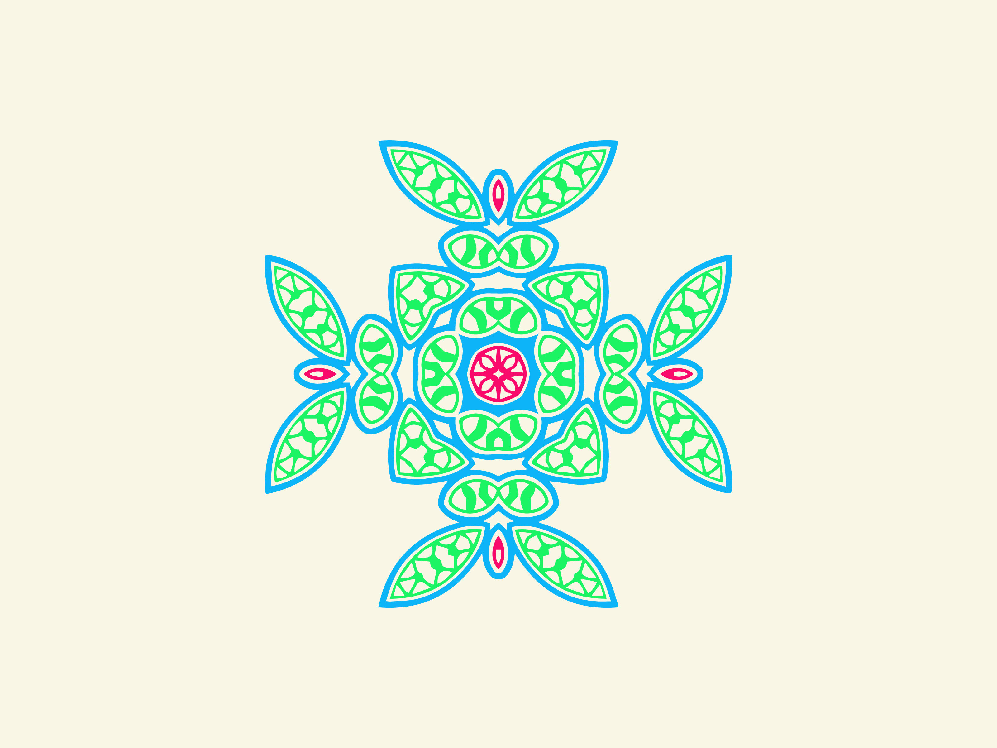 Ornament Abstract Blue Green Pink Color By Vectorceratops | TheHungryJPEG