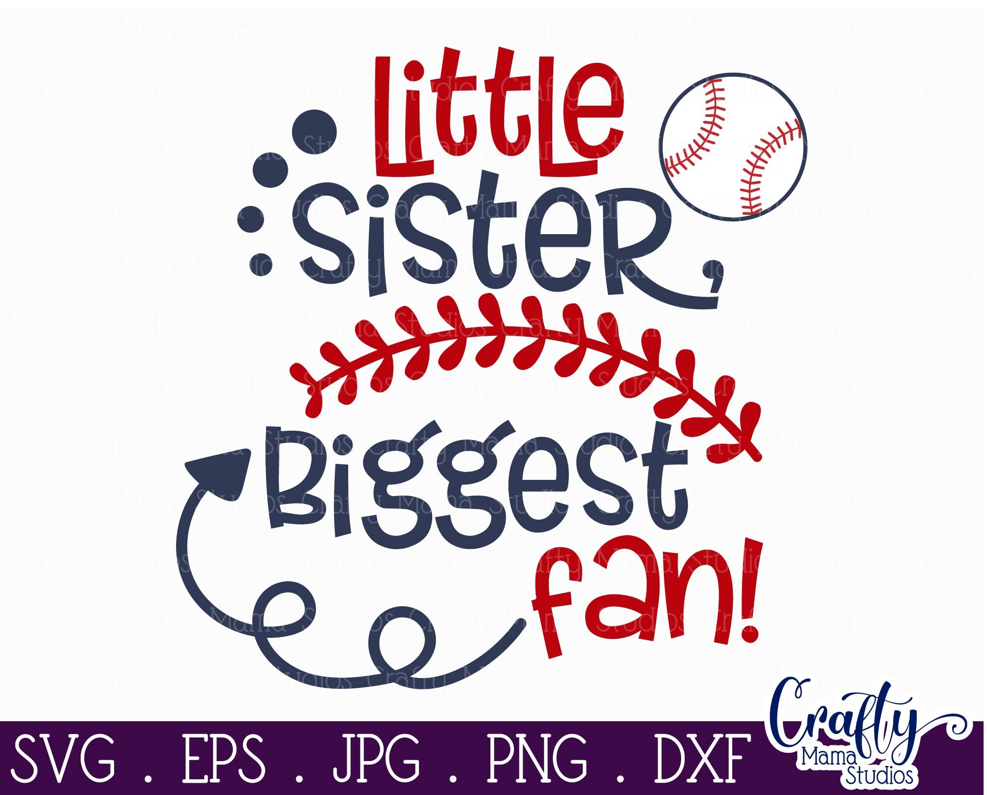 Download Little Sister Biggest Fan Svg - Baseball Svg - Softball ...