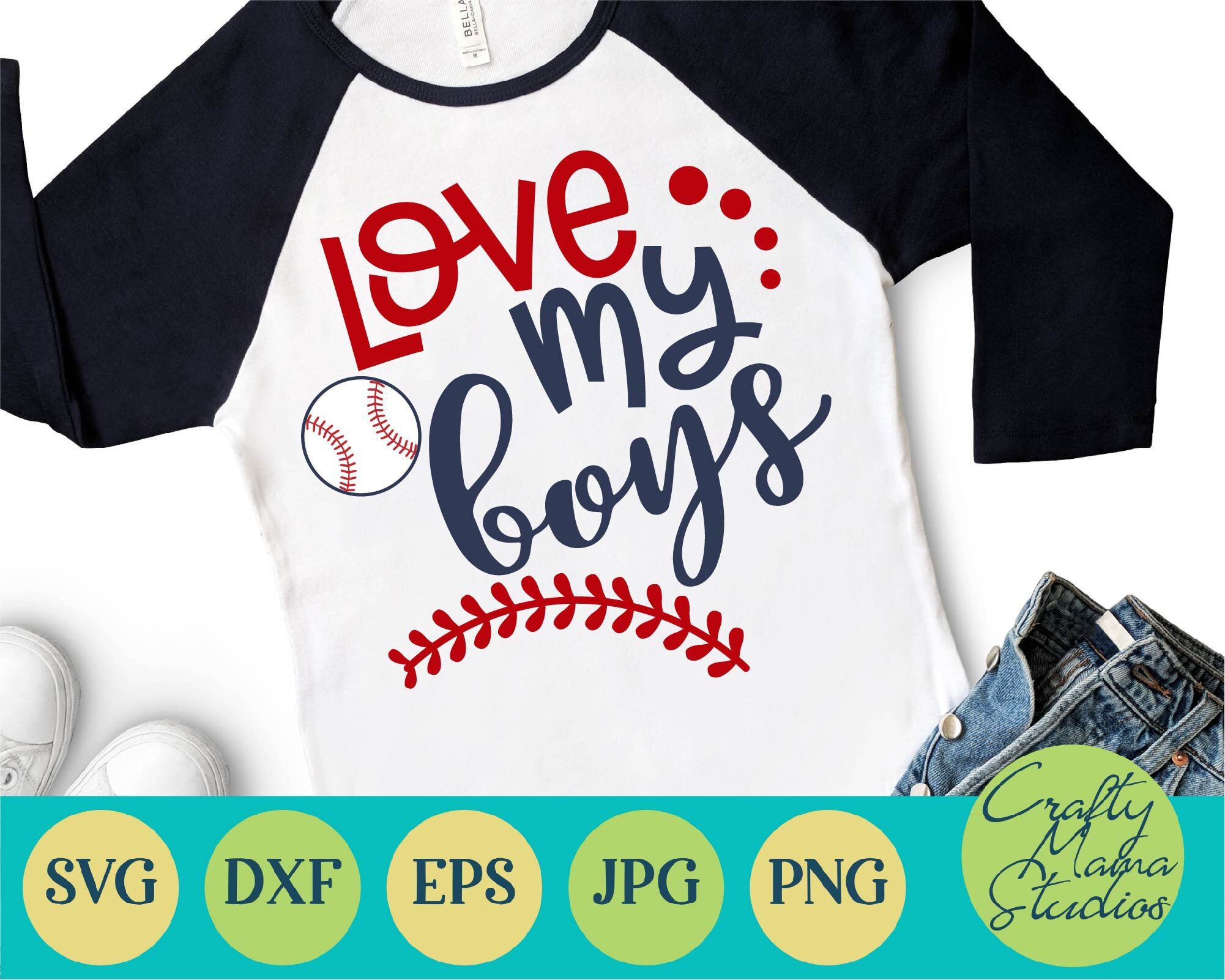 Love My Boys Svg Baseball Mom Svg Baseball Svg By Crafty Mama Studios Thehungryjpeg Com