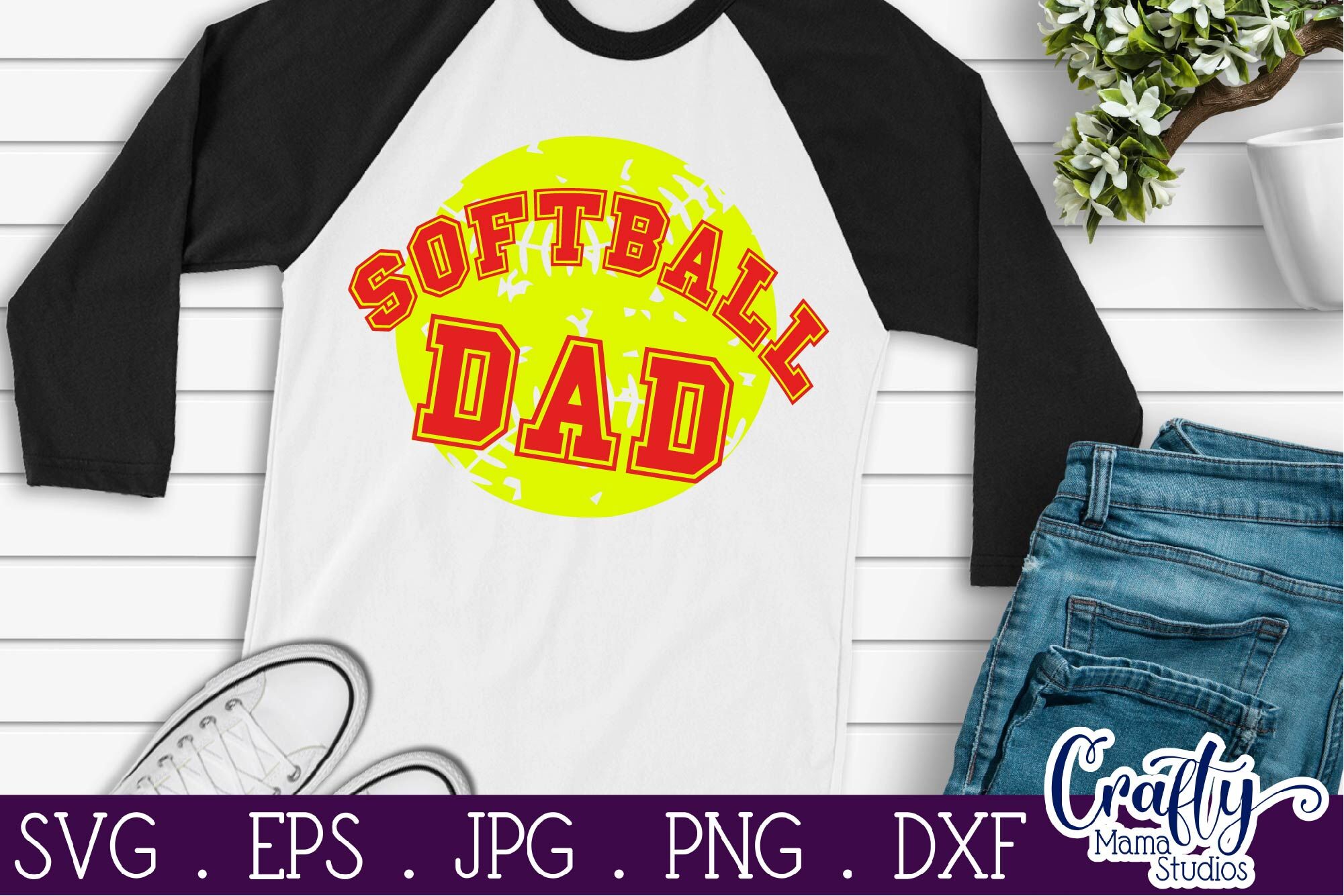 Softball Dad svg - Softball Svg By Crafty Mama Studios | TheHungryJPEG