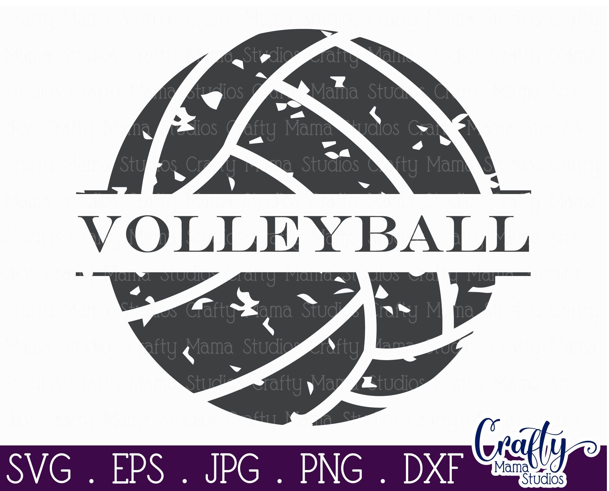 Volleyball svg distressed volleyball by crafty mama studios