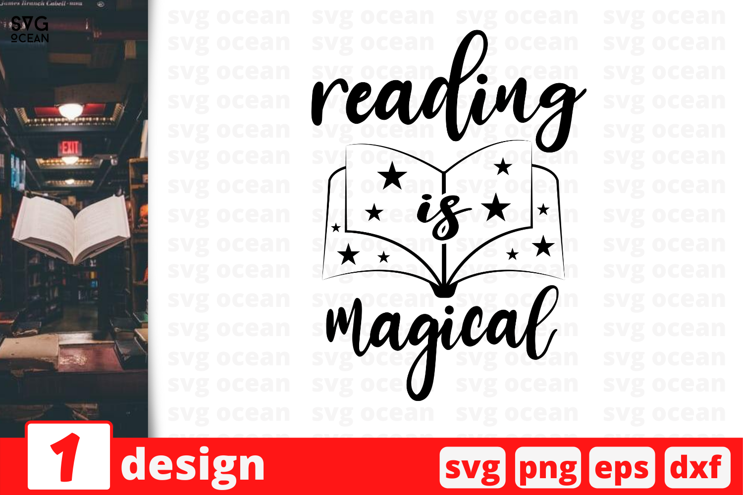 Download 1 Reading Is Magical Teacher Quotes Cricut Svg By Svgocean Thehungryjpeg Com