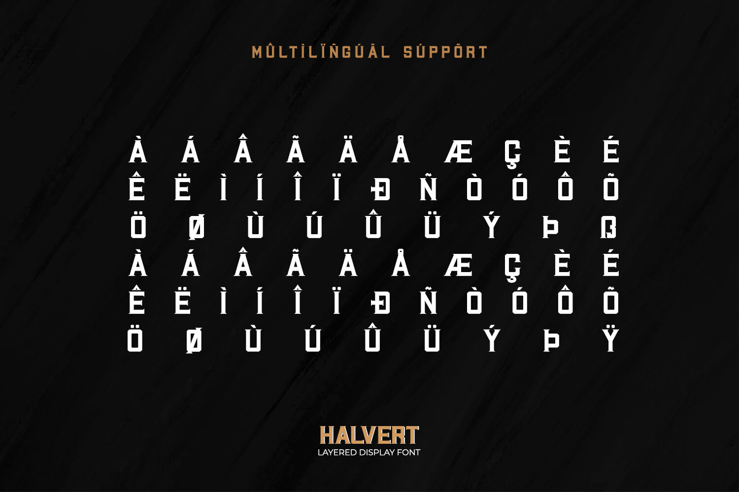 Halvert Layered Display Font By Din Studio Thehungryjpeg Com