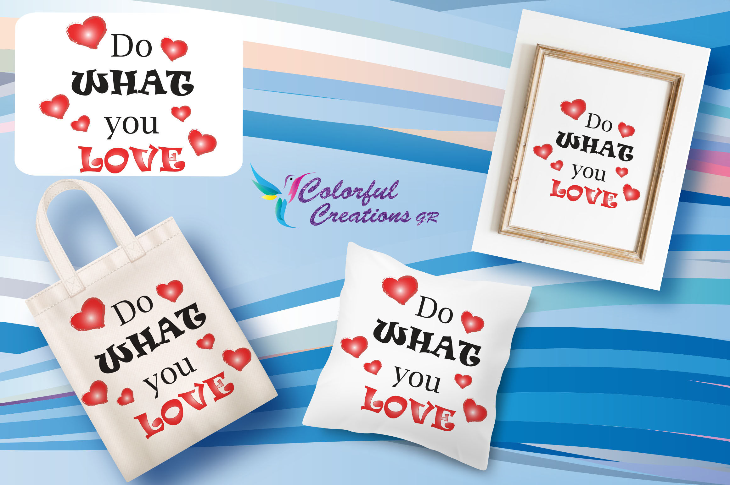 Do What You Love Digital Stamp Digital Stamp Instant Download Heart By Colorfulcreationsgr Thehungryjpeg Com