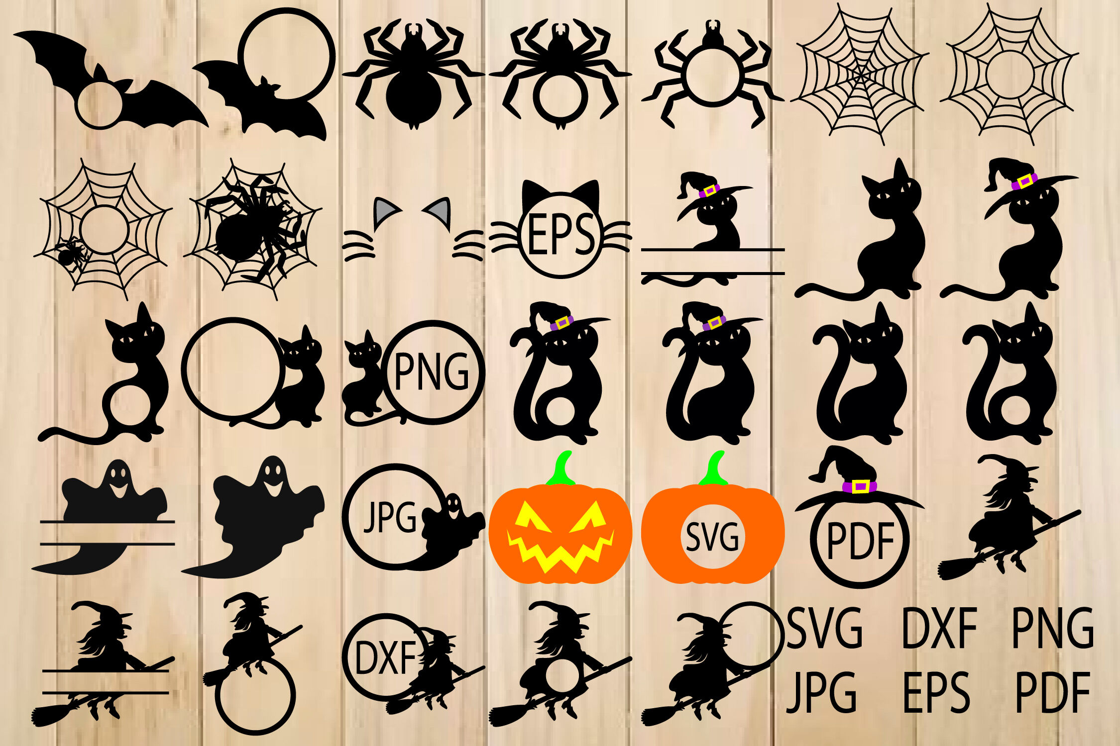 Download Halloween Svg Halloween Silhouette Halloween Clipart By Julydigitalimages Thehungryjpeg Com