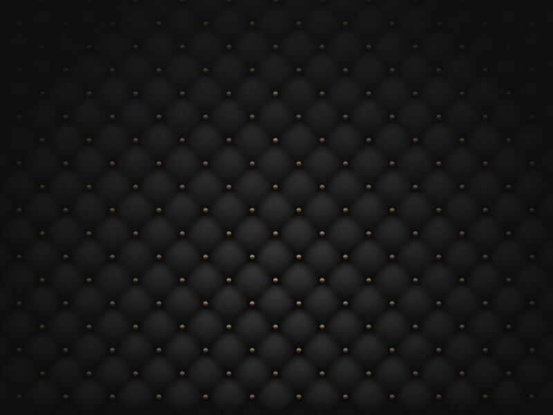 Matte black quilted leather upholstery. Digitally generated leather  upholstery raster seamless pattern for web and graphic design, 3D  rendering. Stock Illustration