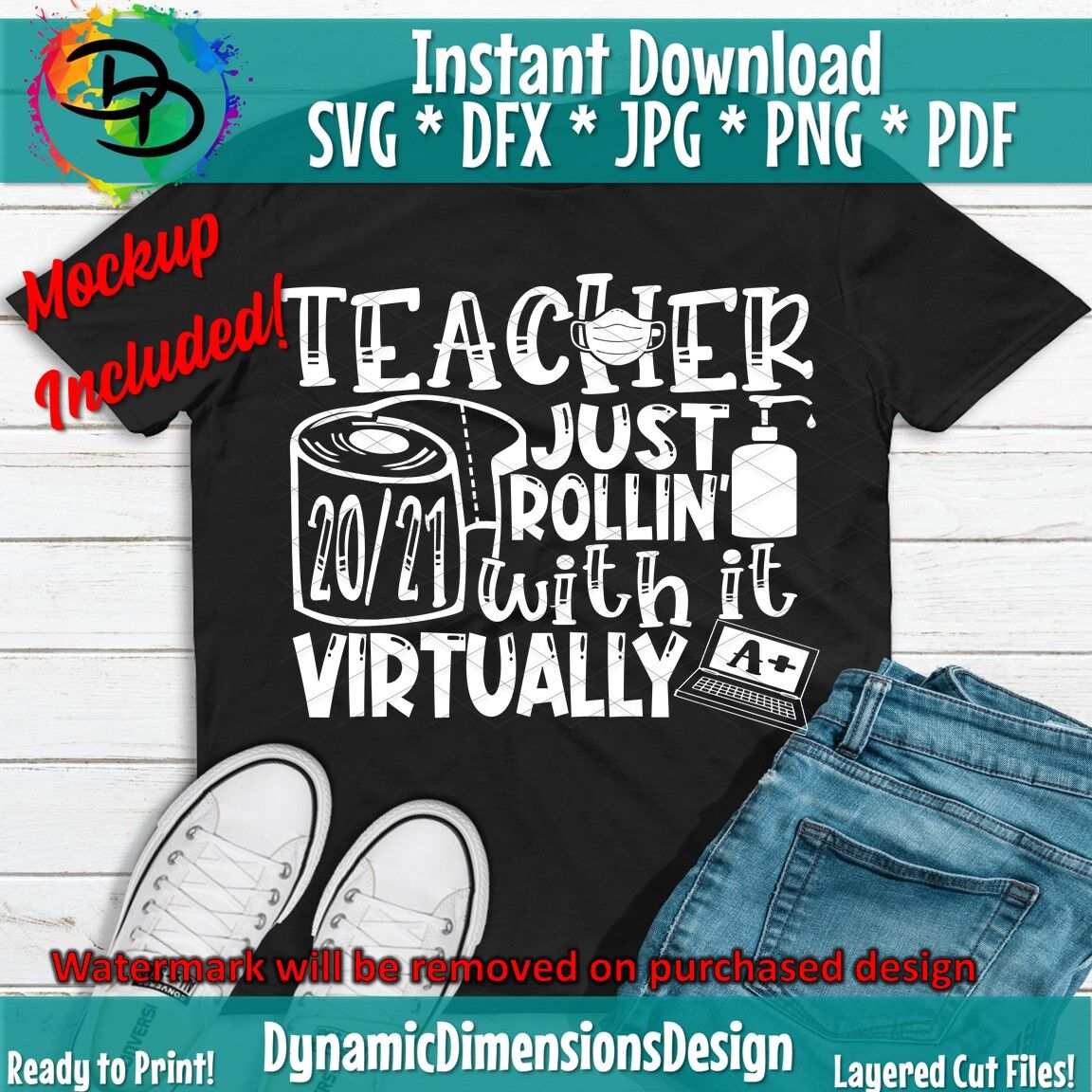 Download Teacher Svg Virtual Distance Learning Teacher Quarantine Svg Teach By Dynamic Dimensions Thehungryjpeg Com