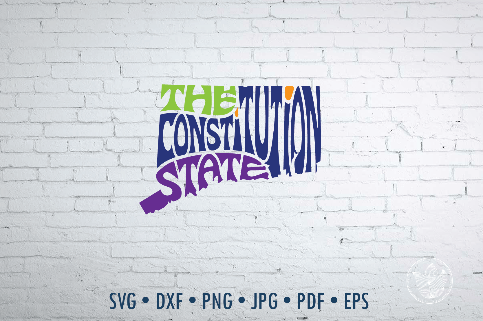 Download The Constitution State word Art, Connecticut Svg Dxf Eps ...