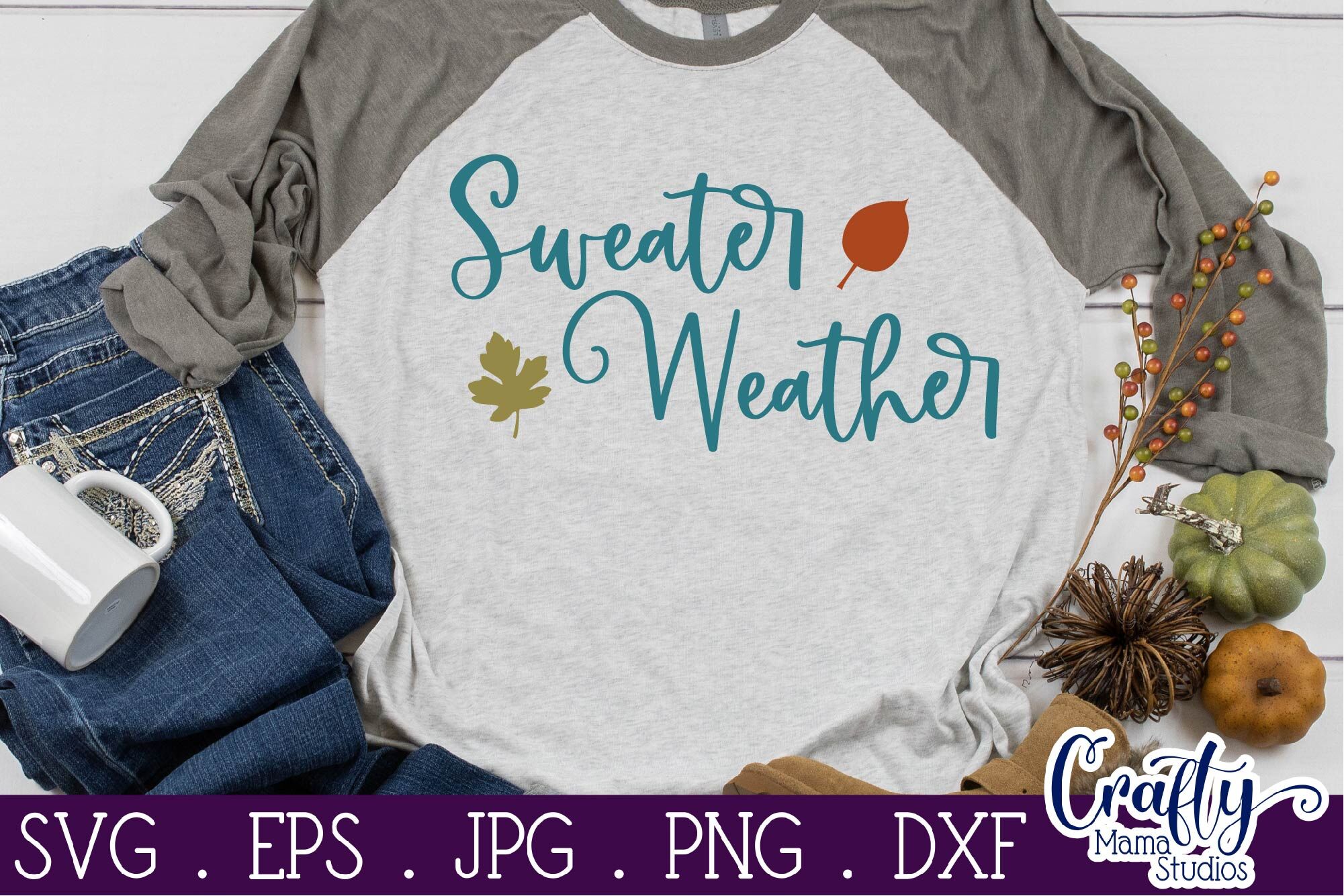 Sweater Weather Svg, Fall Svg, Autumn Svg By Crafty Mama Studios ...