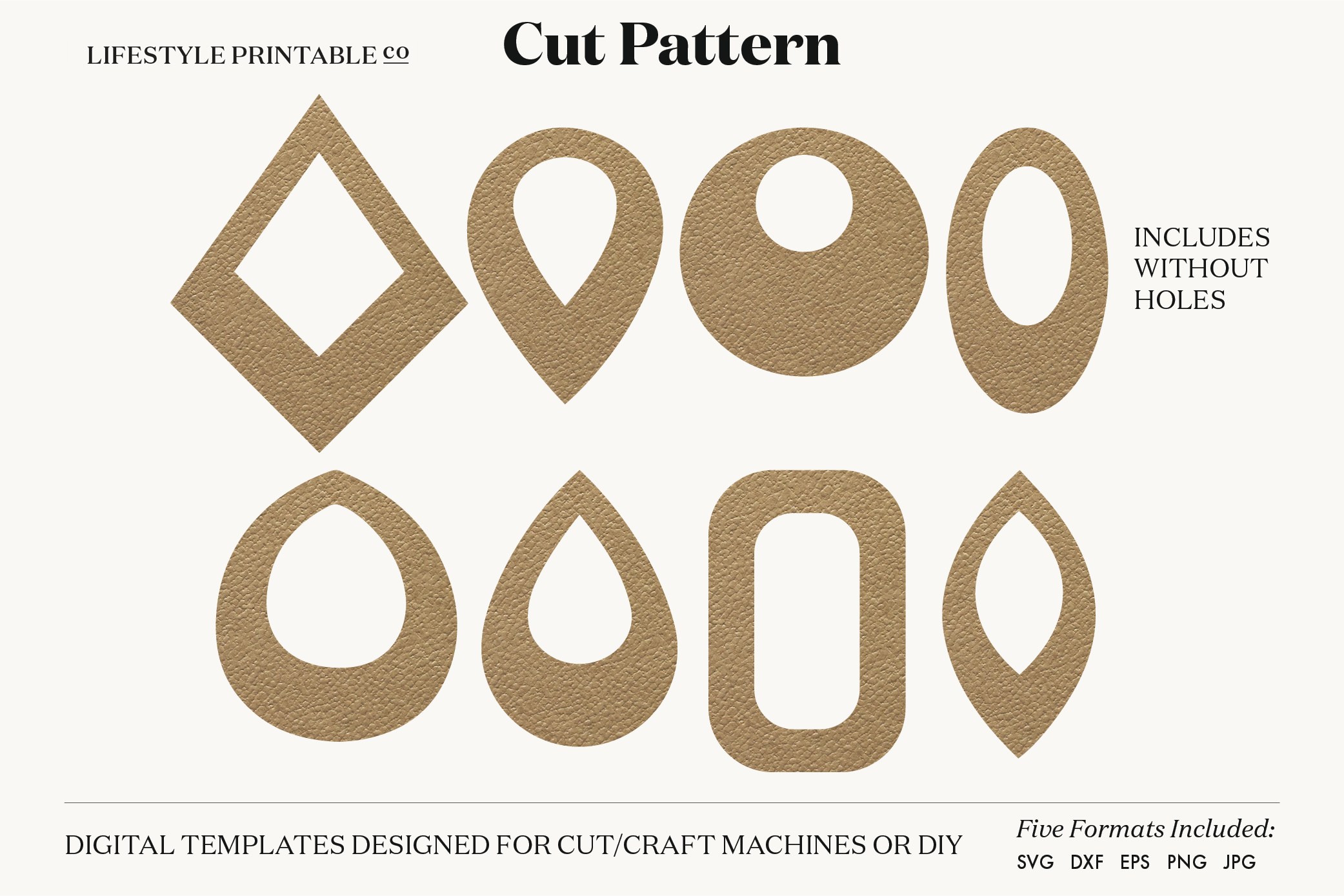 Download Earrings SVG Template Cut File Cricut Earrings Bundle Leather Earring By Lifestyle Printable Co ...