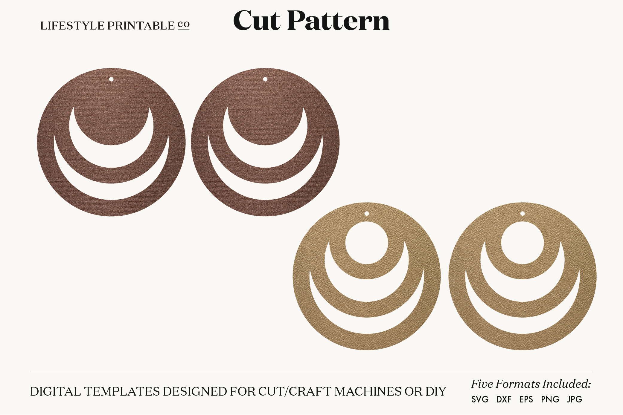 Download Earrings SVG Template Cut File Cricut Earrings Bundle Leather Earring By Lifestyle Printable Co ...
