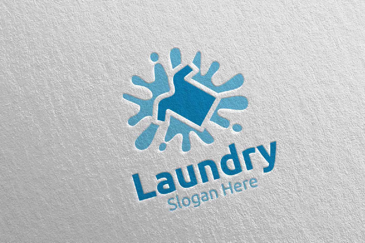 Splash Laundry Dry Cleaners Logo 8 By denayunethj | TheHungryJPEG