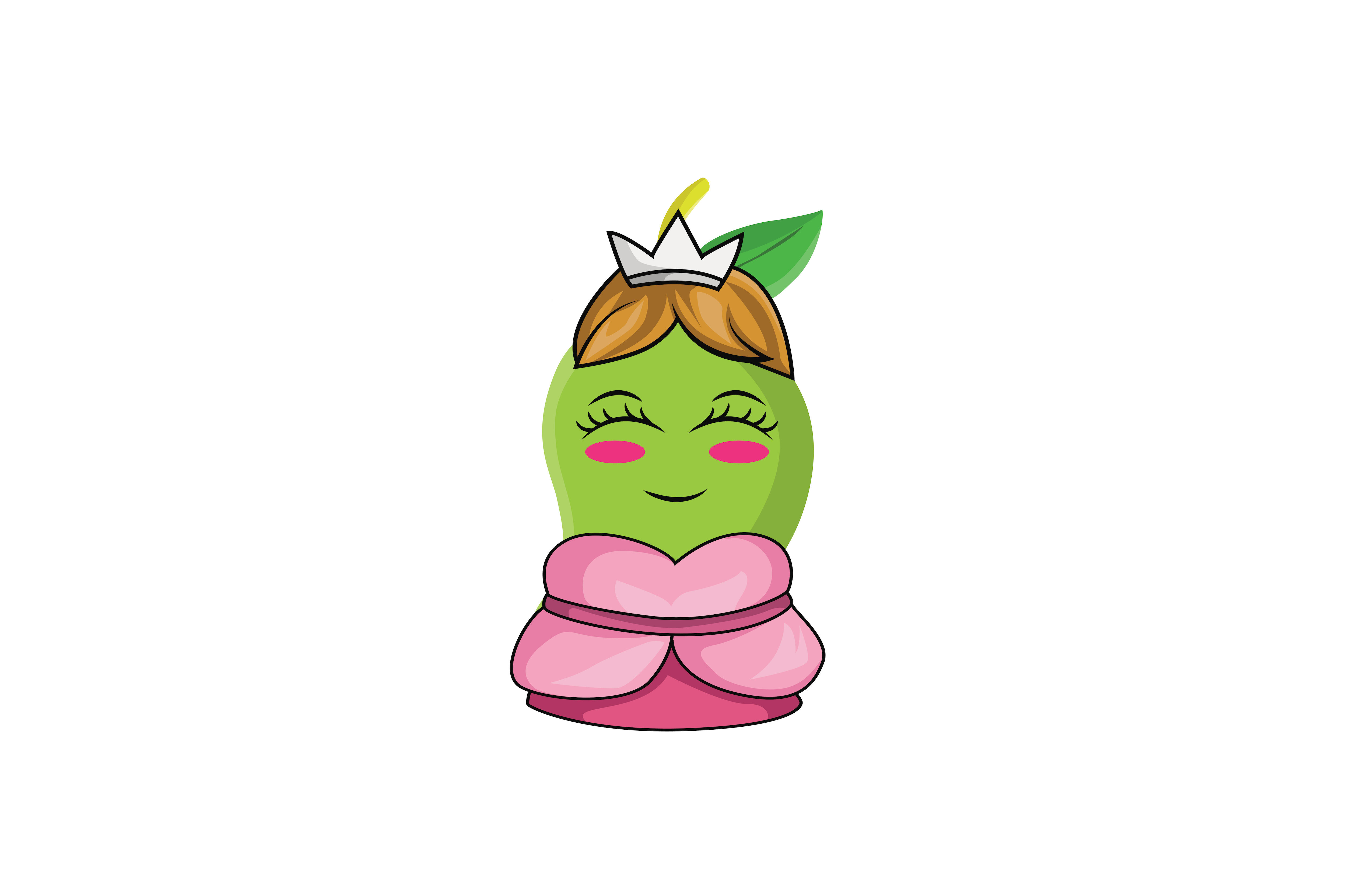 Mango Fruit Princess Cartoon Character By Printables Plazza | TheHungryJPEG