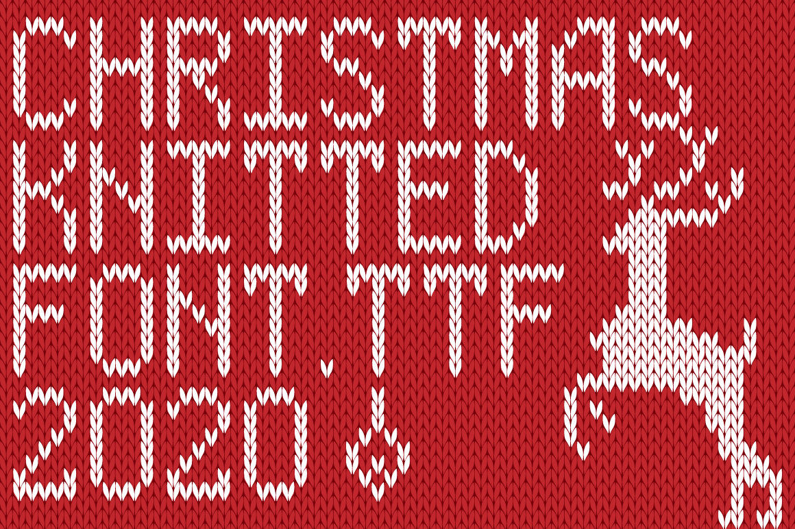 Christmas Knitted Font Ol Version 2 0 By Artolus Thehungryjpeg Com