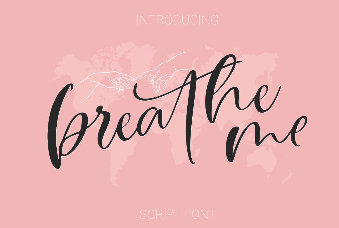 Breathe Me Script Font By Callmestasya Thehungryjpeg Com