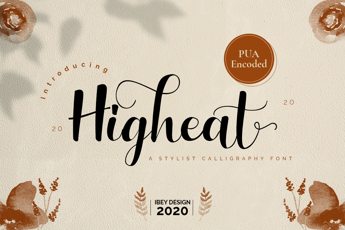 Higheat Stylish Calligraphy By Ibey Design Thehungryjpeg Com