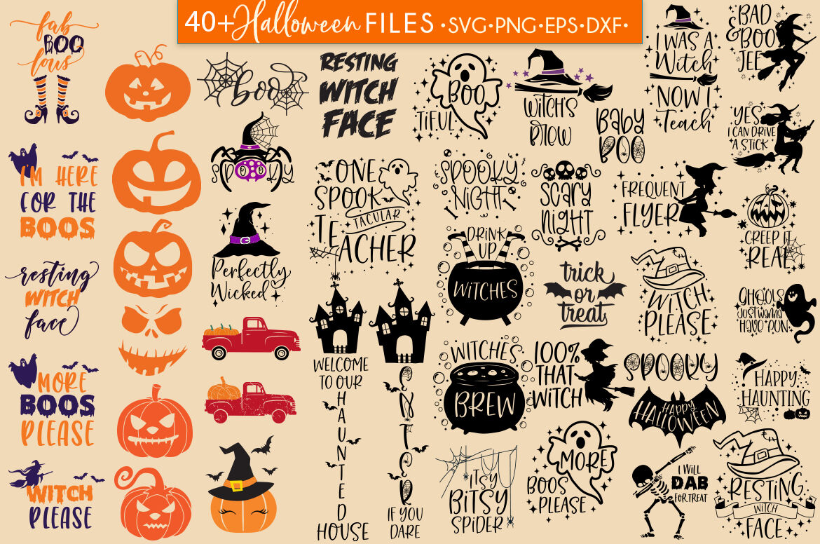 Halloween Svg Clipart Cut Files Bundle By Freeling Design House Thehungryjpeg Com