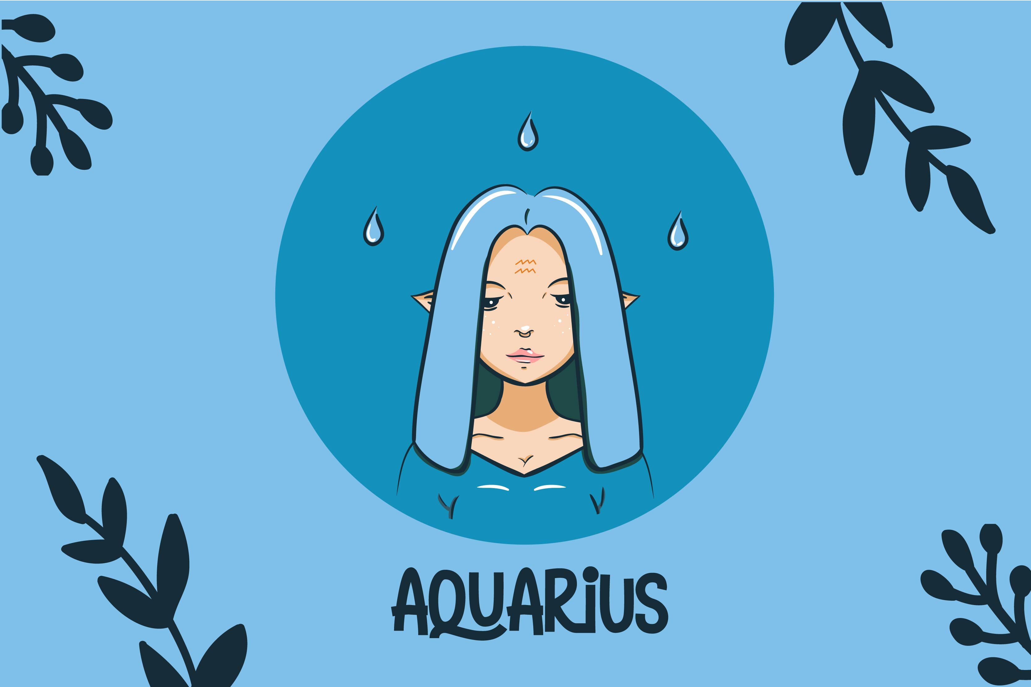 3 Pack of Aquarius, Aries, Cancer Character Illustration By belangbiru ...