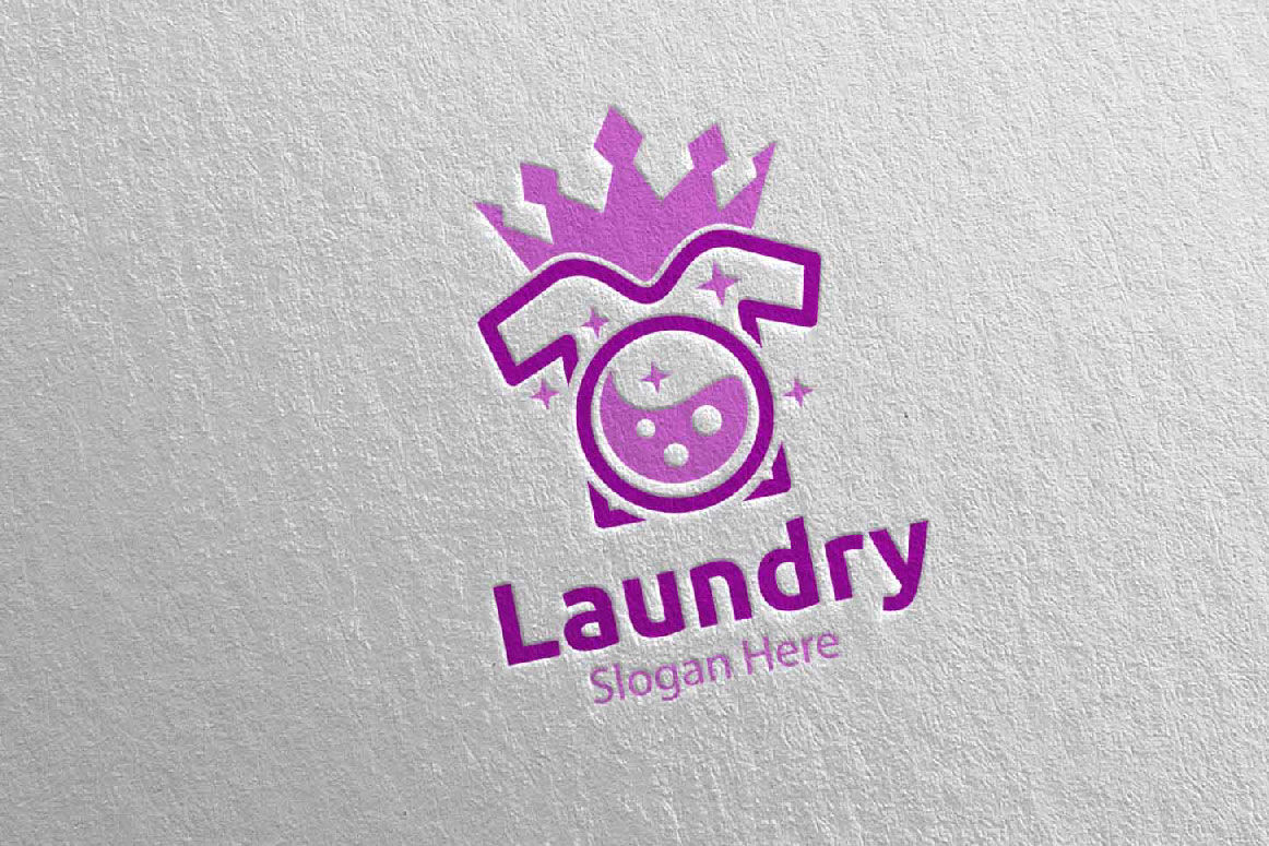 King Laundry Dry Cleaners Logo 30 By Denayunethj Thehungryjpeg Com