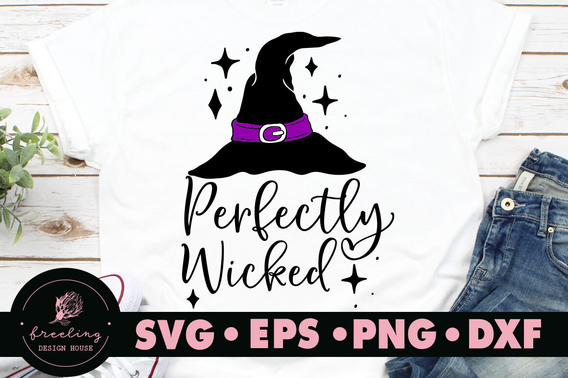 Perfectly Wicked Halloween Svg By Freeling Design House Thehungryjpeg Com