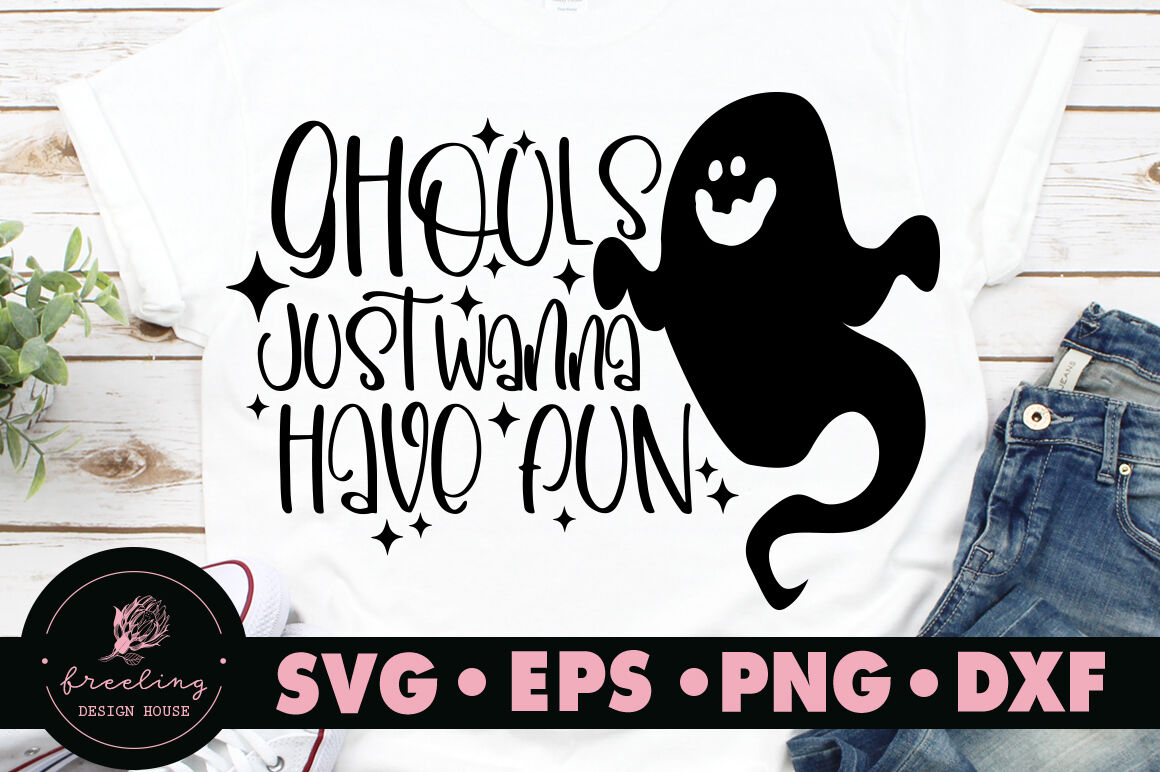 Ghouls Just Wanna Have Fun Halloween Svg By Freeling Design House Thehungryjpeg Com