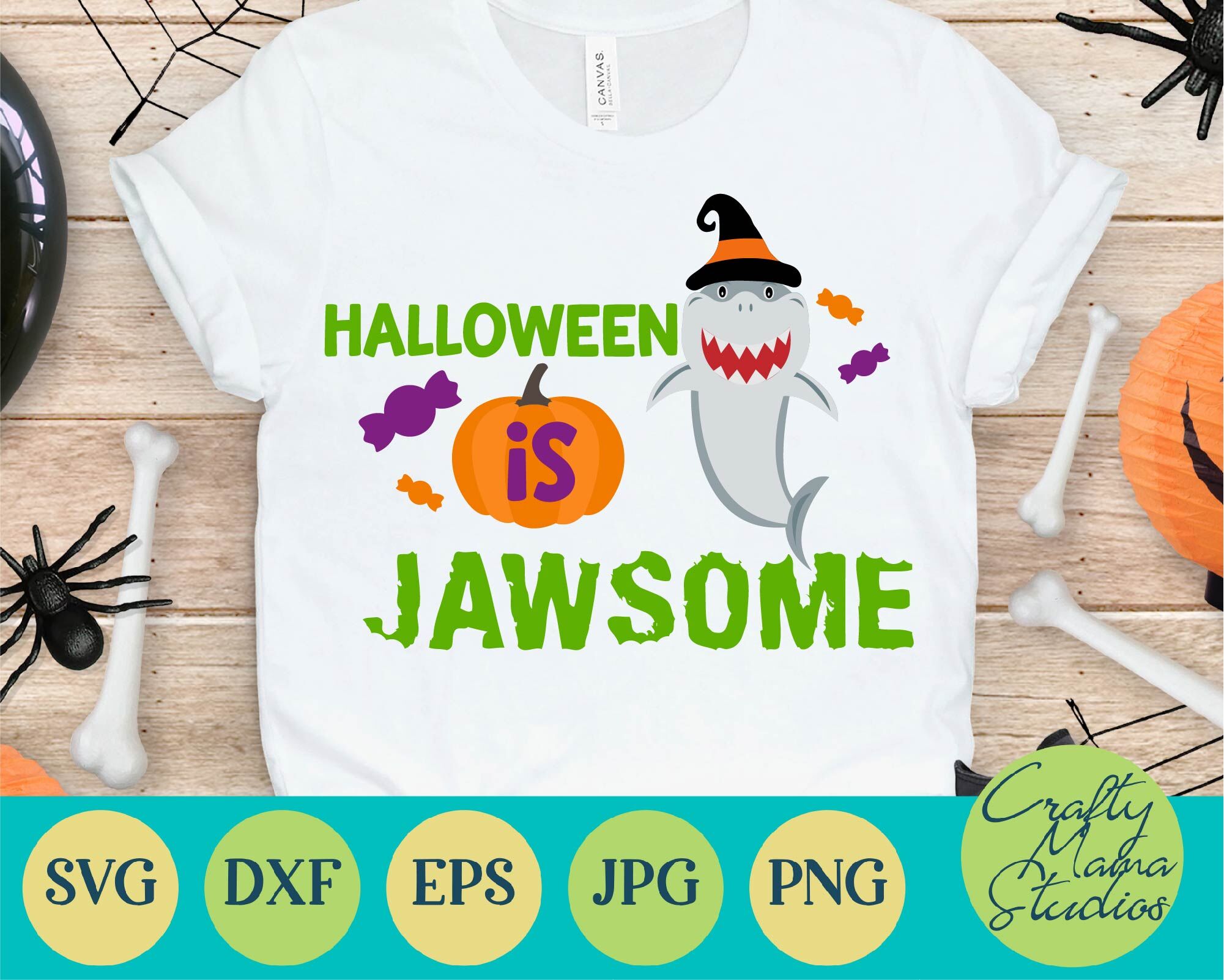 Halloween Svg Halloween Is Jawsome Shark Svg Awesome By Crafty Mama Studios Thehungryjpeg Com