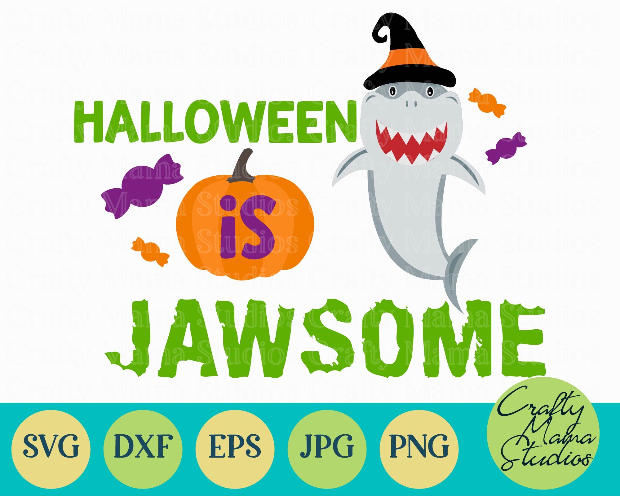 Halloween Svg Halloween Is Jawsome Shark Svg Awesome By Crafty Mama Studios Thehungryjpeg Com
