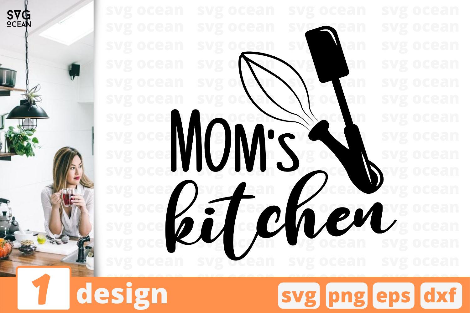 1 Mom's kitchen, Kitchen quotes cricut svg By SvgOcean | TheHungryJPEG.com