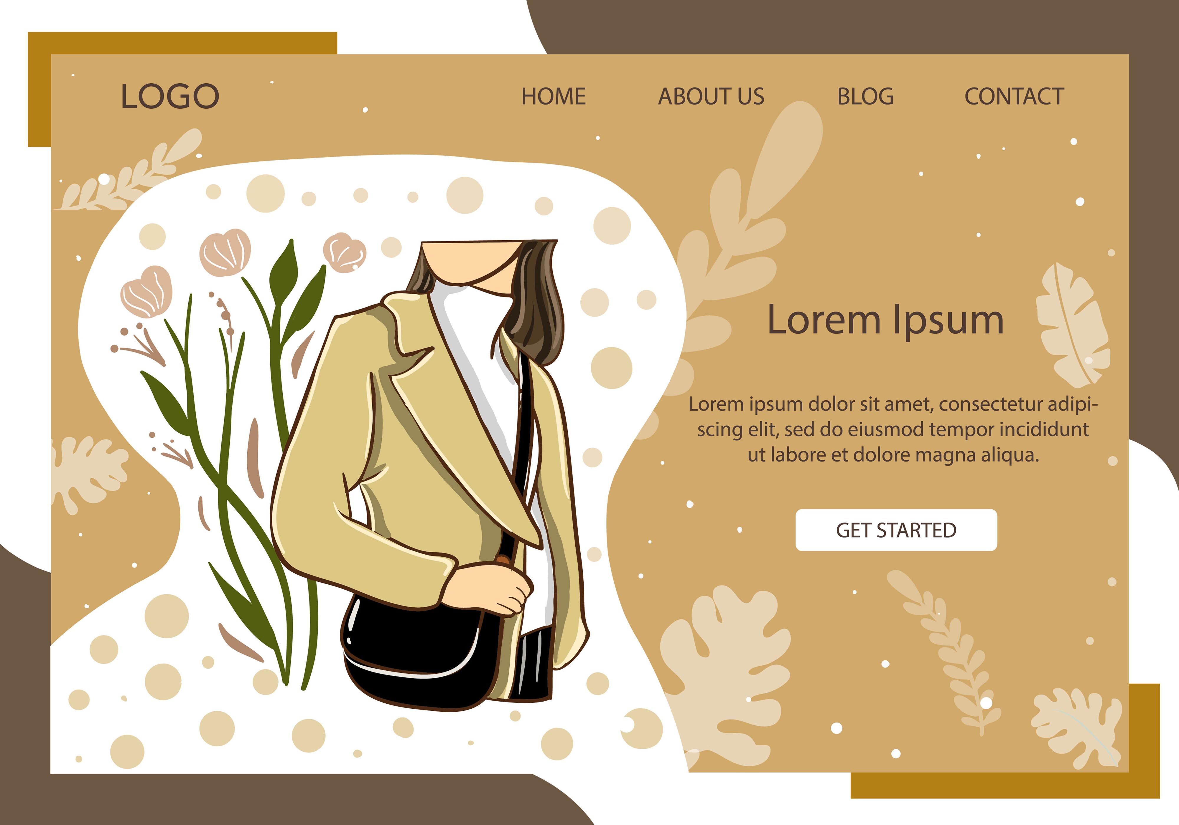 Landing Page Fashion with Office outfit By Red Sugar Design | TheHungryJPEG