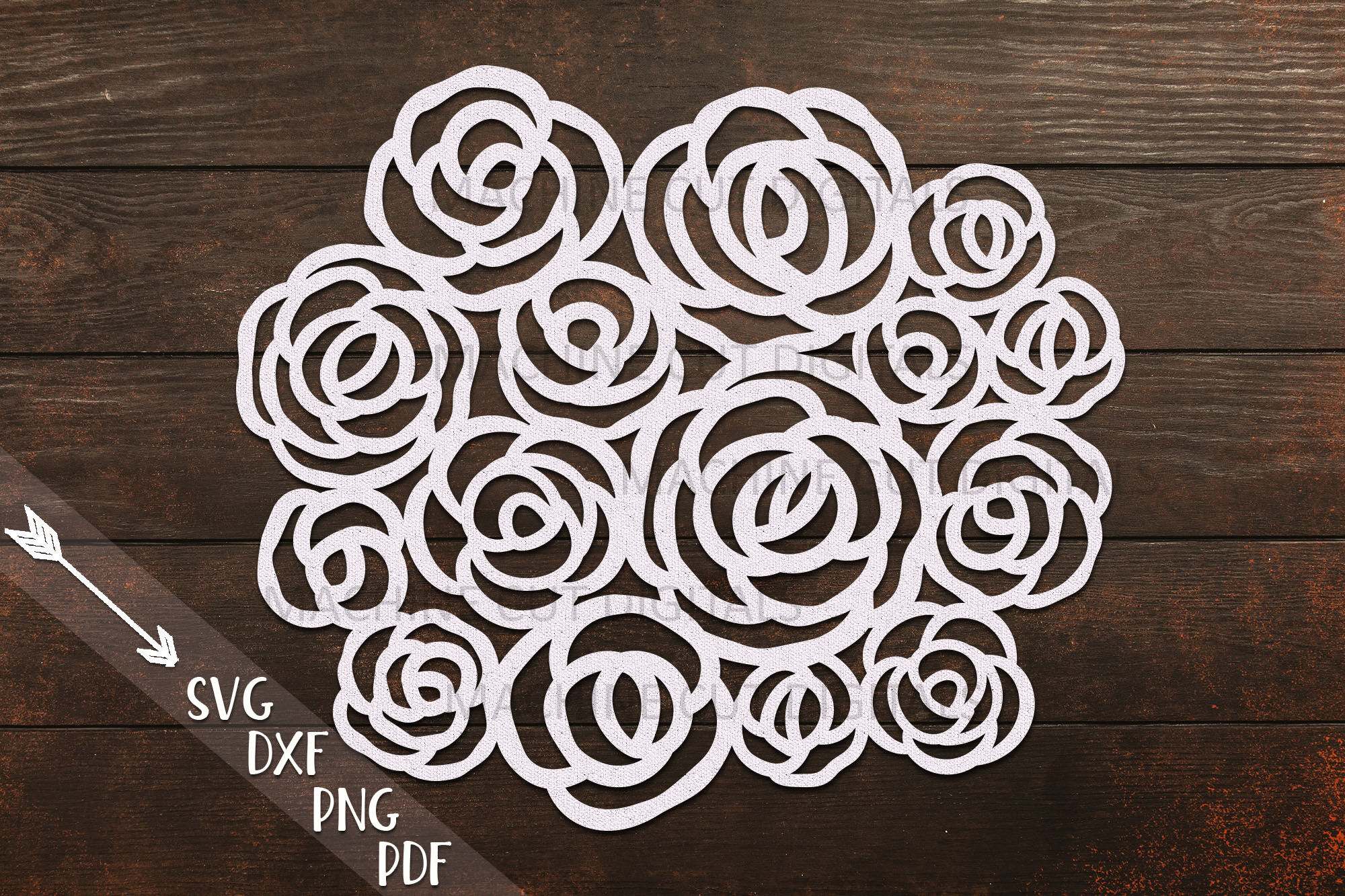 Download Roses Big Bundle Flowers Bouquet cut out laser svg cricut ...