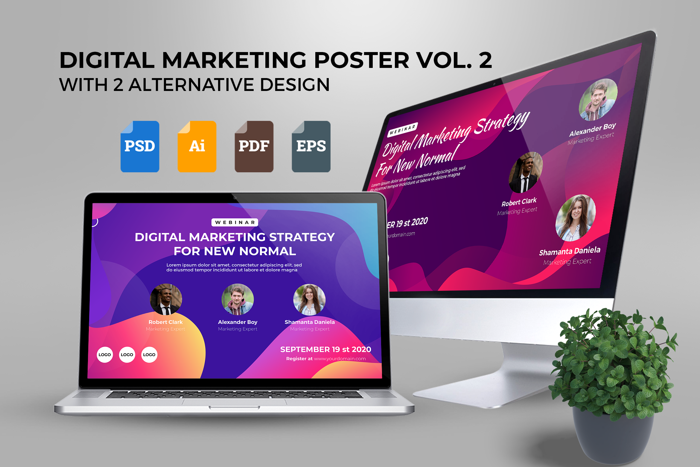 Download 2 Poster Psd Mockup Template Yellowimages