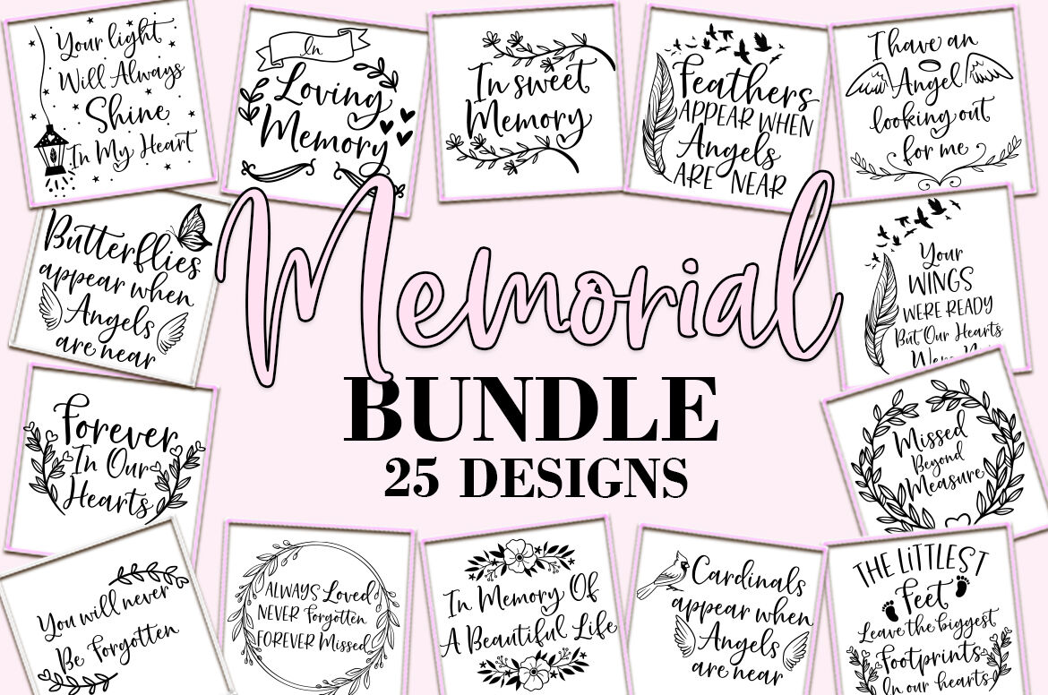 Memorial Service Funeral SVG Cut Files Bundle By Freeling Design House