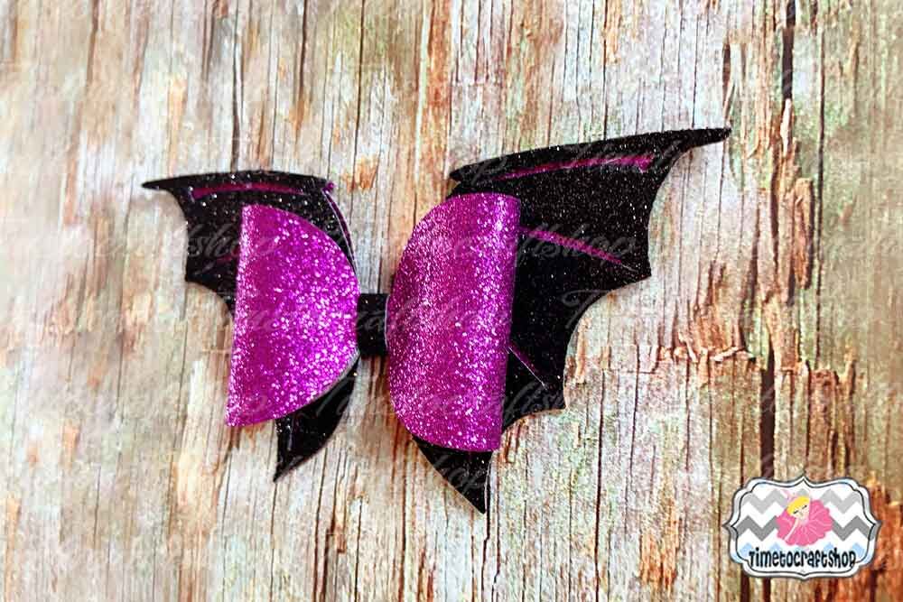 Batwing Bow Template Bat Bow Halloween Bow Cricut Bow Silhouette B By Timetocraftshop Thehungryjpeg Com
