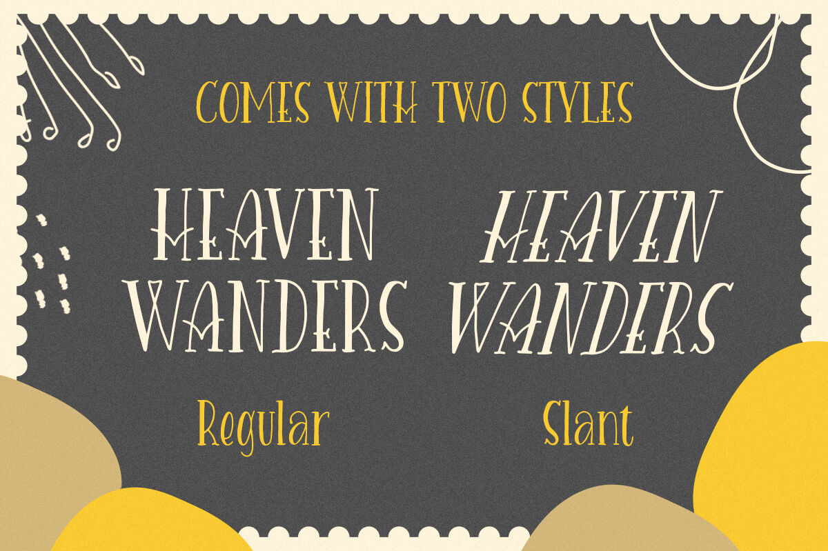 Heaven Wanders By Letterhend Thehungryjpeg Com