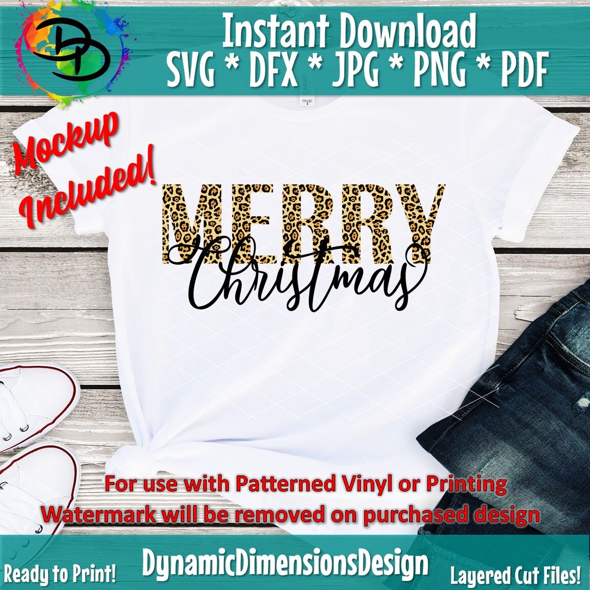 Download Merry Christmas svg, Leopard, Merry and Bright svg, Christ ...