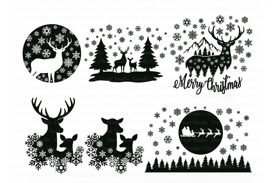 Winter svg Cutting Files Merry Christmas svg SVG Files Commercial Use Instant Download SVG Files
