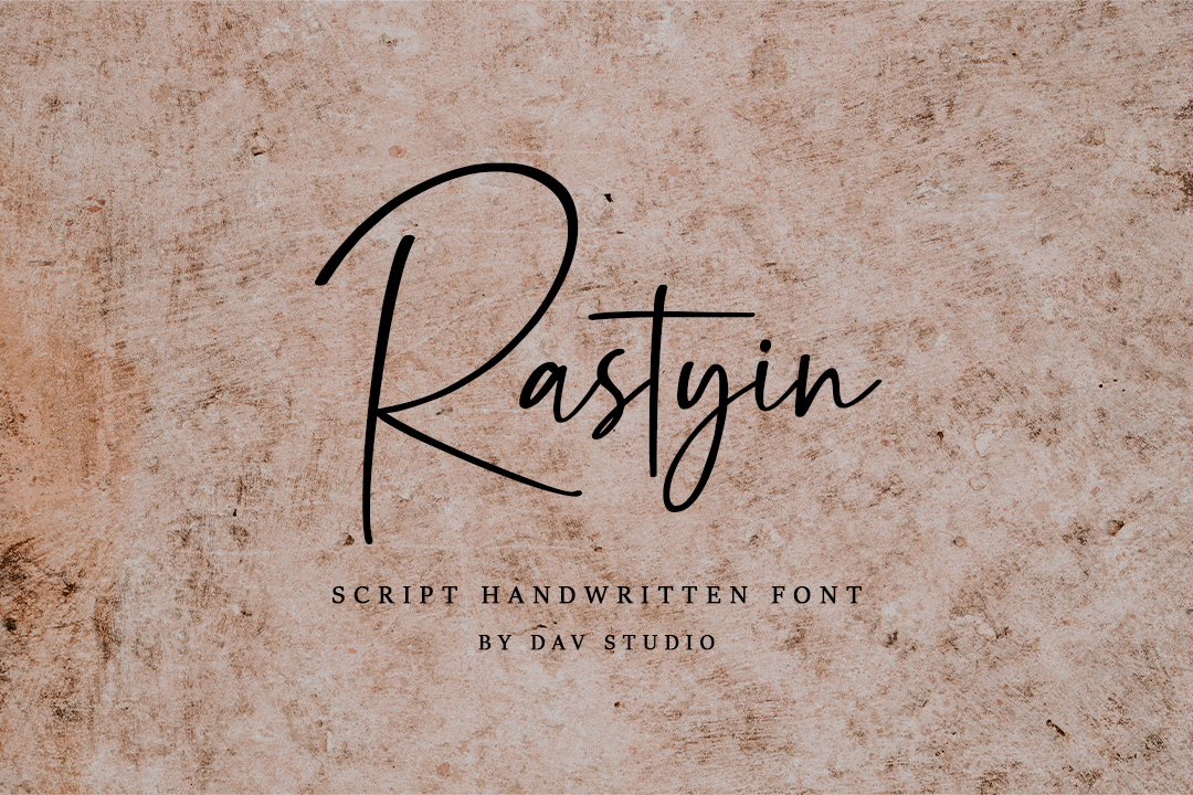 Rastyin Handwritten Font By Dav Studio Thehungryjpeg Com