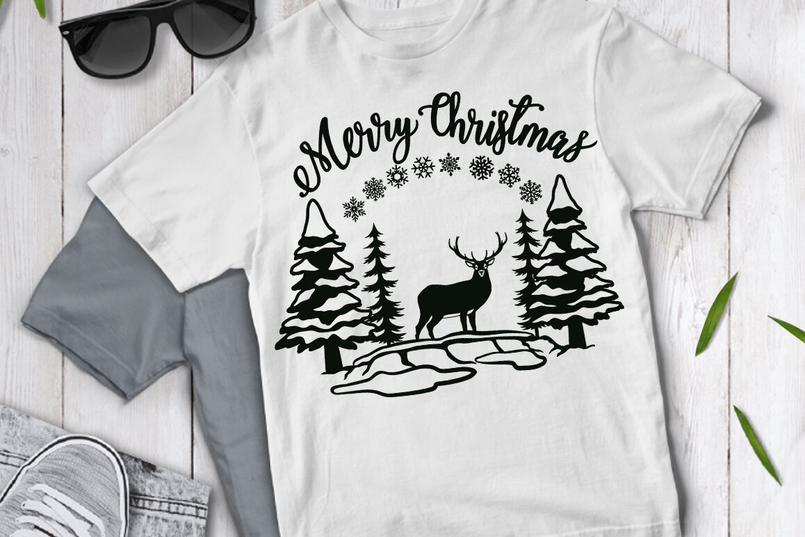 Download Deer SVG, Christmas Scene with Deer Bundle SVG, Winter Scene with Deer By Doodle Cloud Studio ...