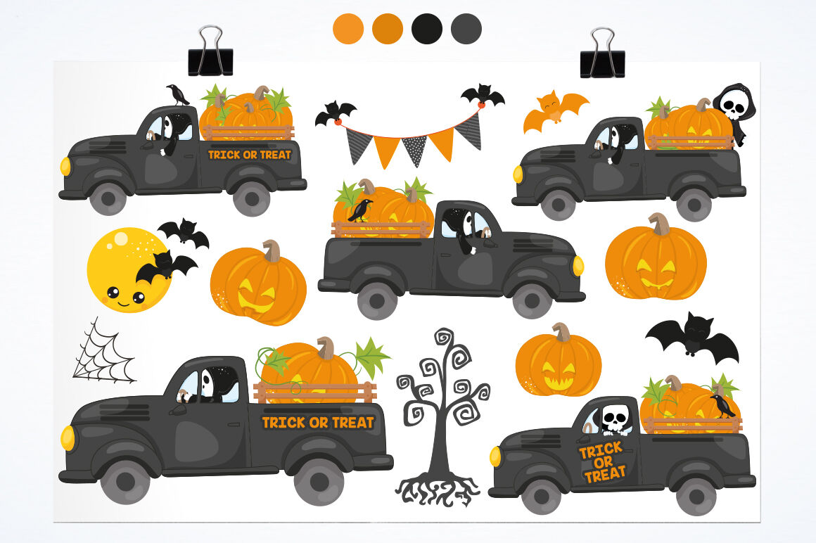 Halloween Truck By Prettygrafik Design Thehungryjpeg Com