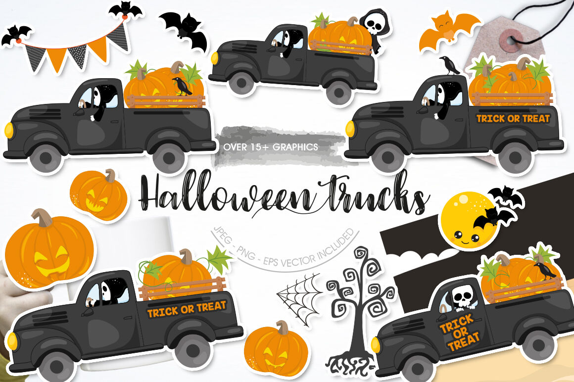 Halloween Truck By Prettygrafik Design Thehungryjpeg Com