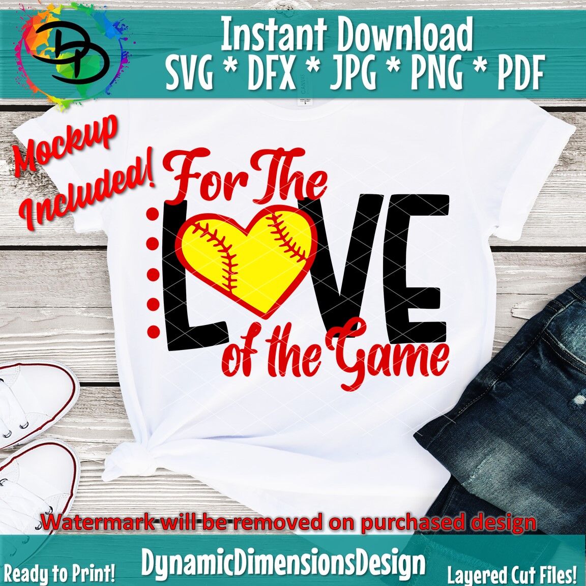 Download For The Love Of The Game Svg Softball Threads Svg Png Dxf Baseball By Dynamic Dimensions Thehungryjpeg Com