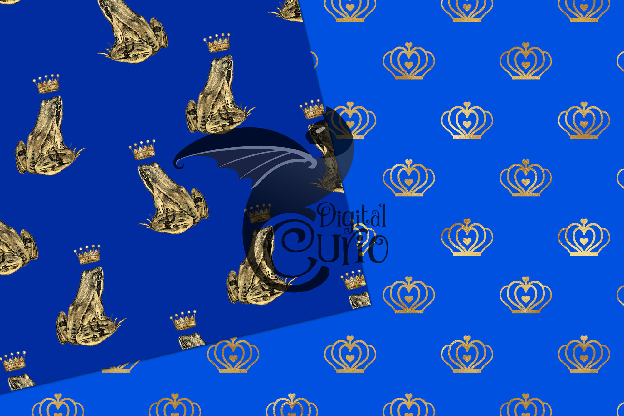 Download Royal Blue And Gold Leopard Digital Paper By Digital Curio Thehungryjpeg Com