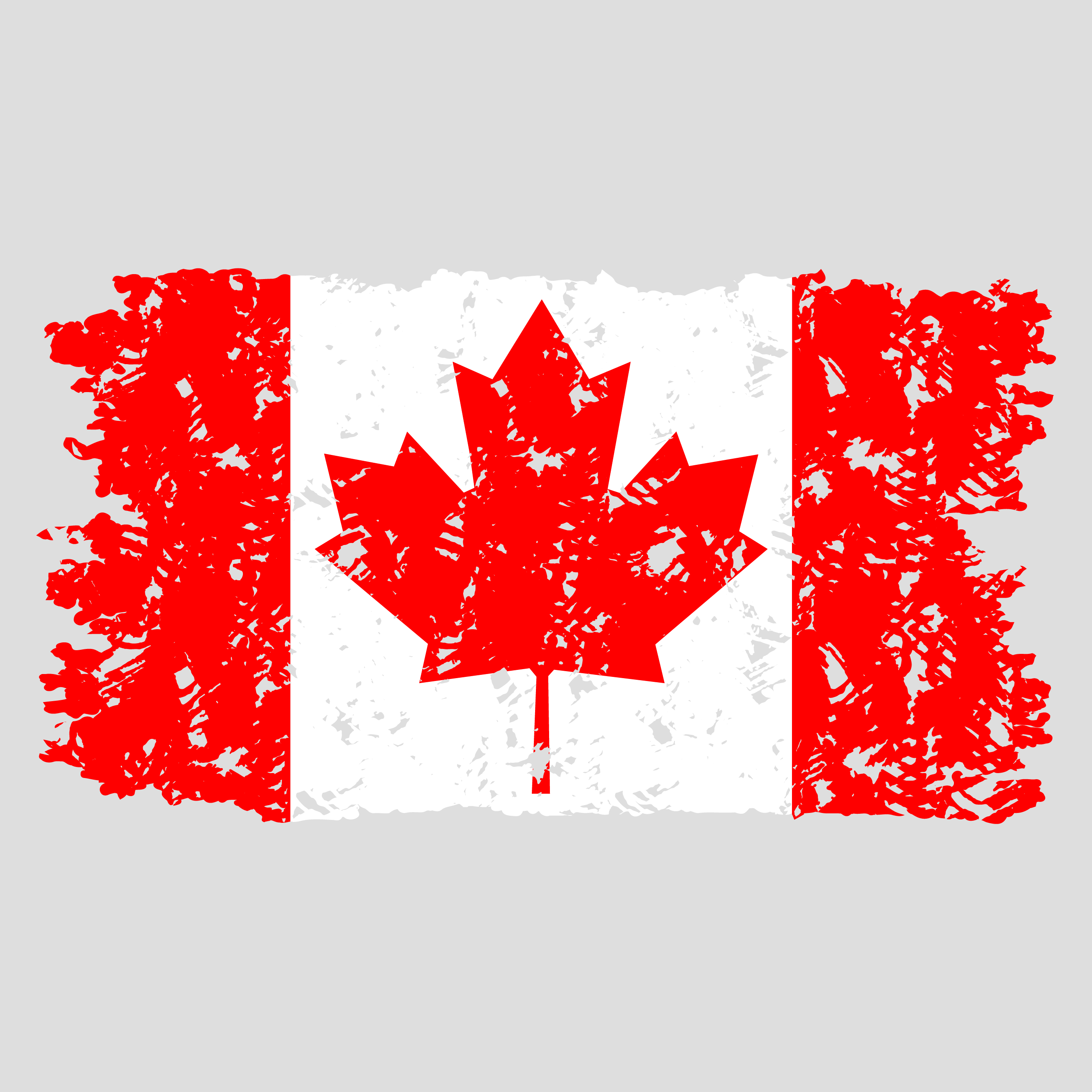 Canada Stamp Flag Isolated Texture Grunge Vector By 09910190