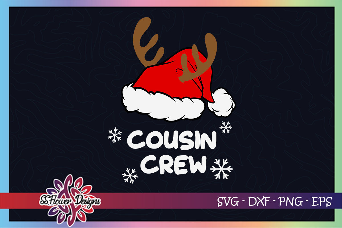 Cousin Crew Svg Cousin Svg Reinder Christmas Hat Svg Reinder Svg