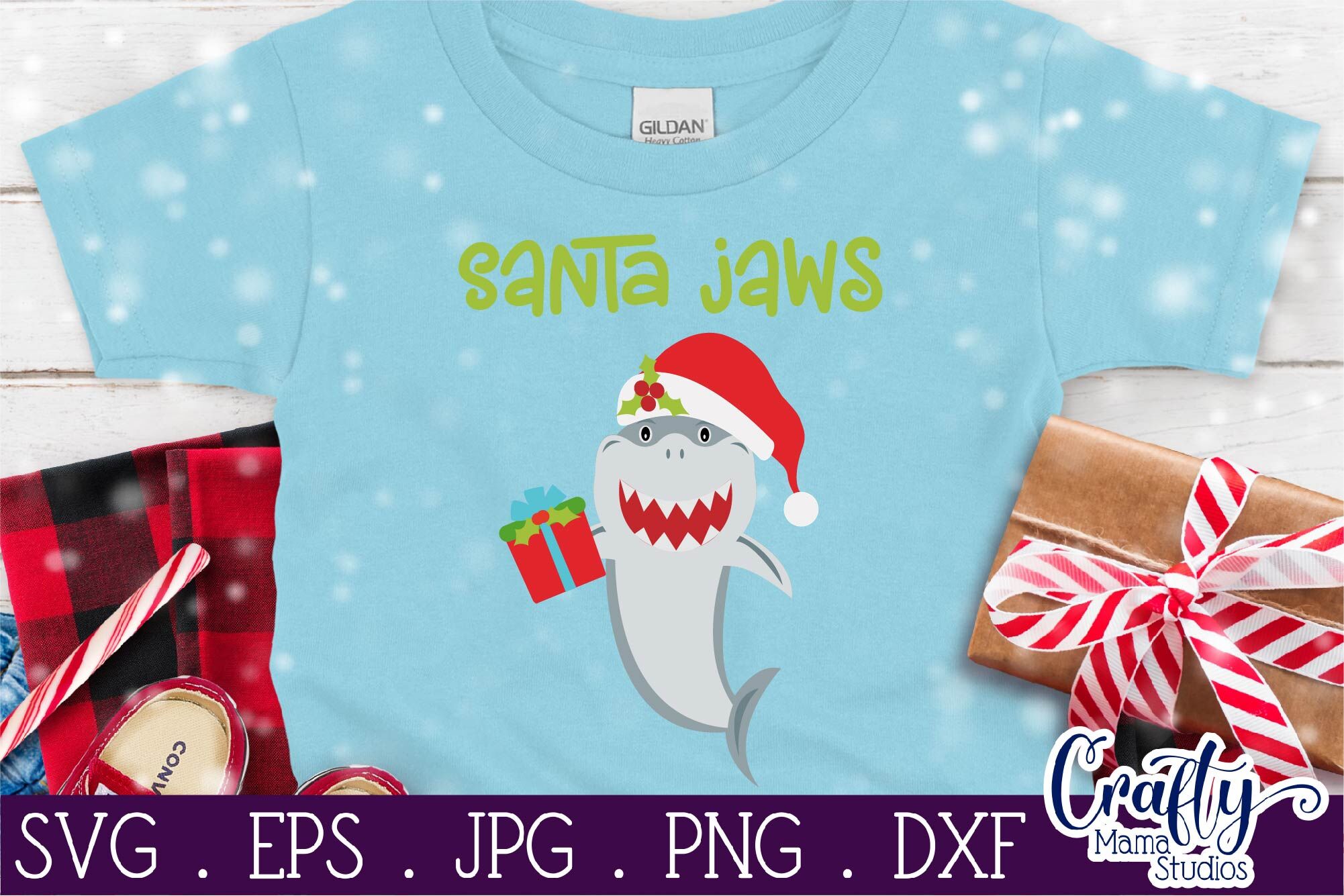 Download Christmas Svg, Animal Svg, Shark Svg, Santa Jaws Cut File ...