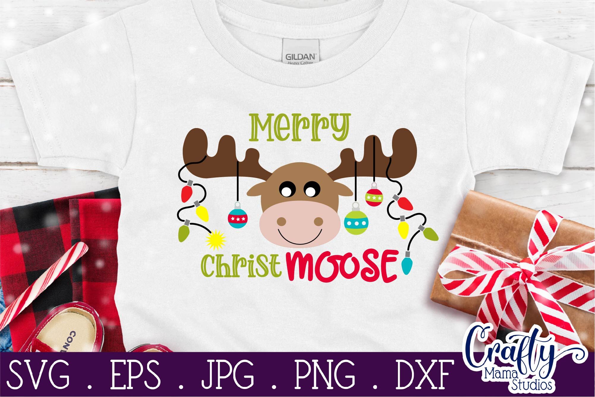 Download Christmas Svg Animal Svg Moose Svg Merry Christmoose By Crafty Mama Studios Thehungryjpeg Com PSD Mockup Templates