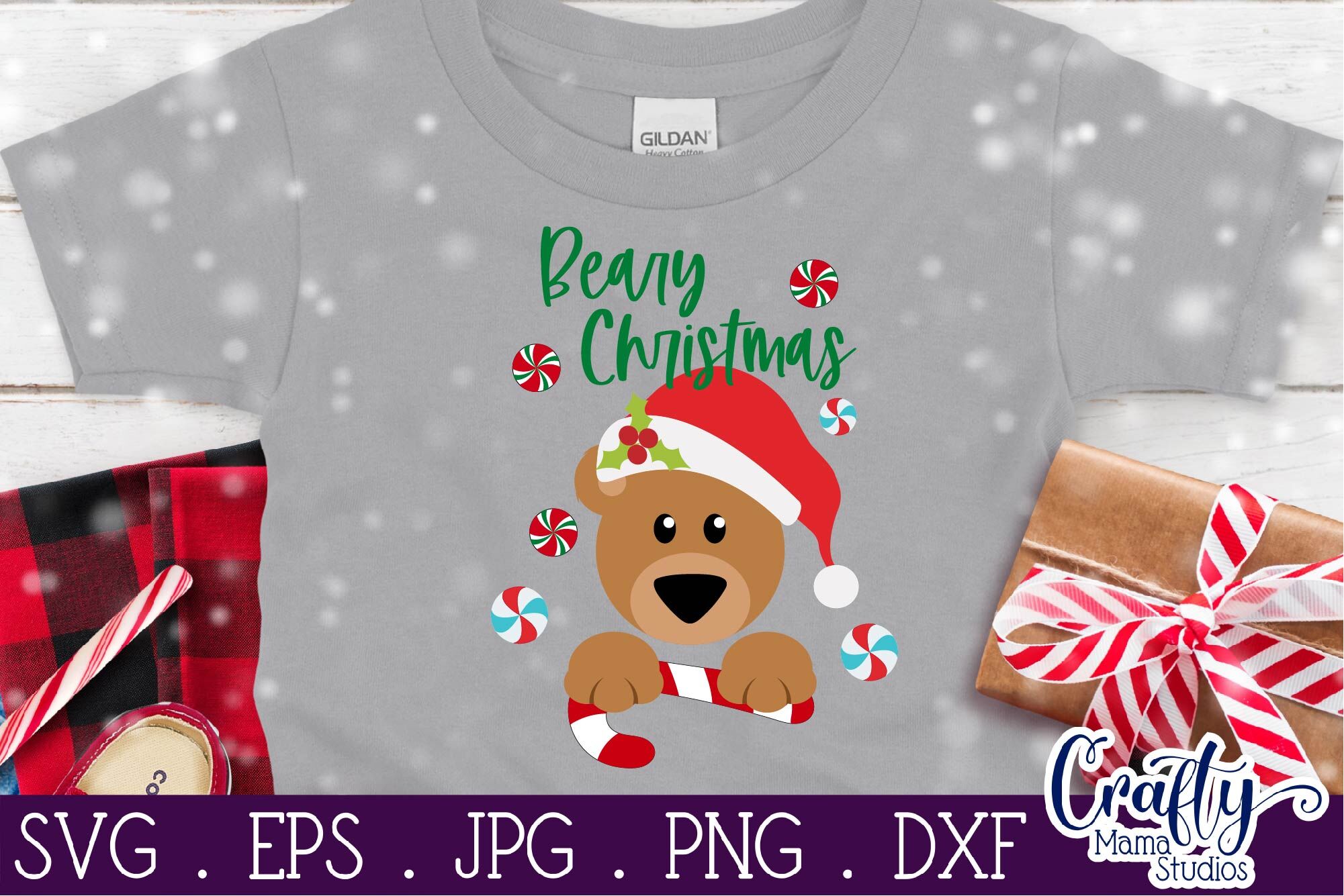 Download Beary Christmas Svg Baby Bear Svg By Crafty Mama Studios Thehungryjpeg Com