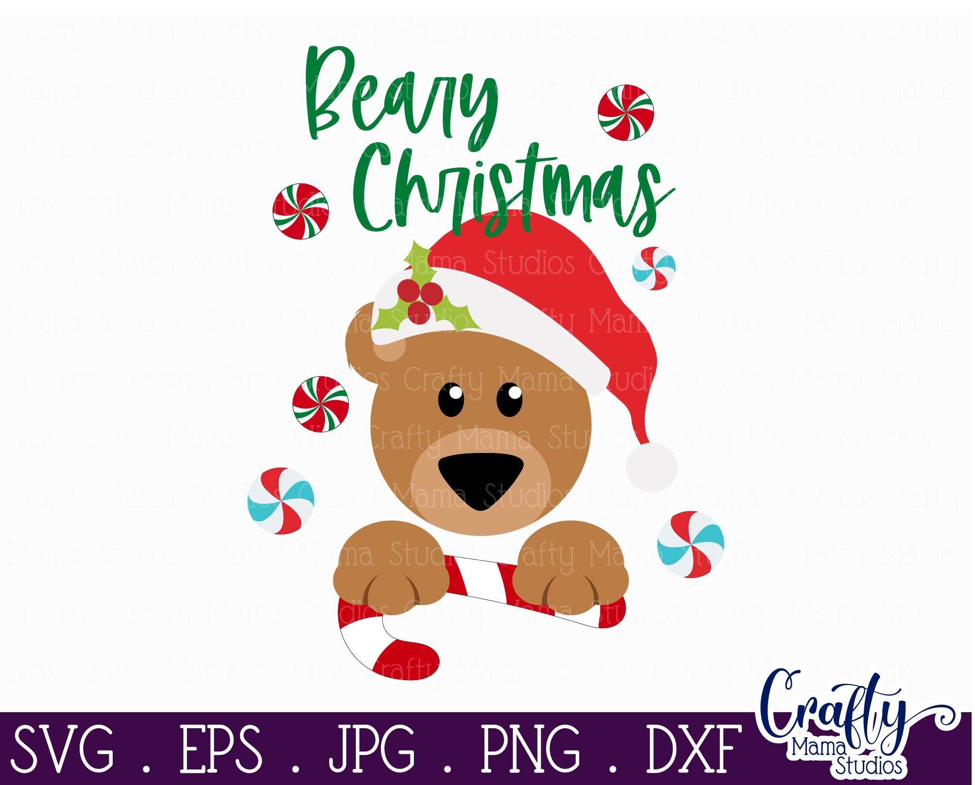 Download Beary Christmas Svg Baby Bear Svg By Crafty Mama Studios Thehungryjpeg Com