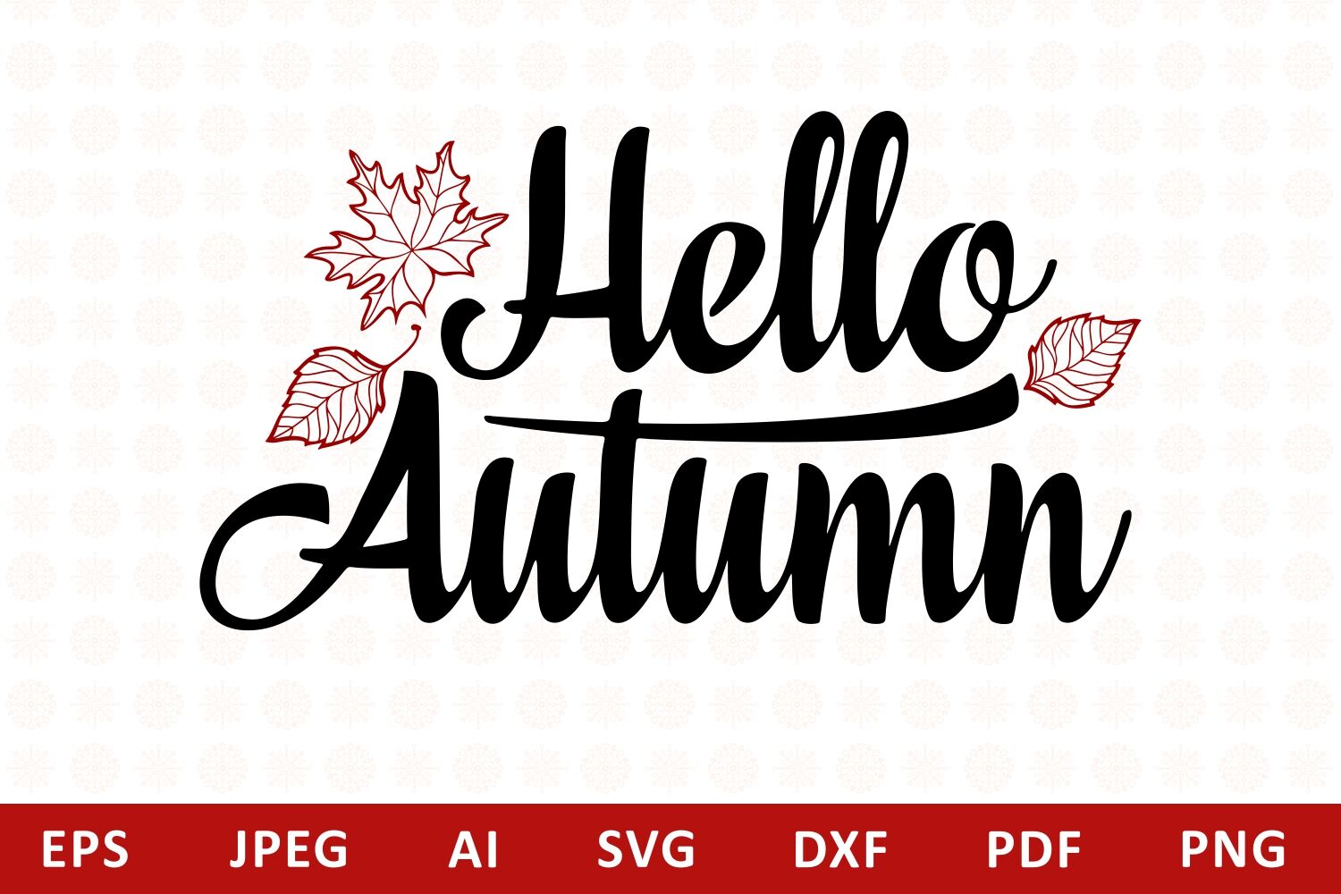 Hello Autumn Lettering Phrase Text Graphic svg By Zoya_Miller_SVG ...